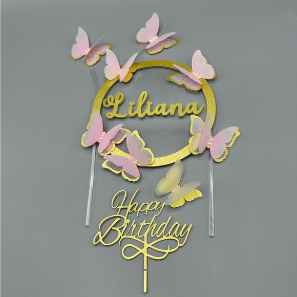 Cute Butterfly boho  cake topper - Picture 3 of 12